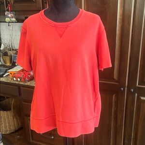 Vintage Lee Sport Vibrant Red Short Sleeve Sweatshirt GVC